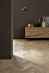 Woodpecker Berkeley Salted Oak Herringbone 90mm flooring texture