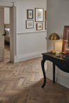 Woodpecker Dartmouth Pewter Oak Herringbone 90mm flooring texture
