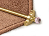 Crystal Rose Stair Rods — Satin Brass — Plain (manufacturer example)
