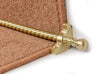 Country Balladeer Stair Rods — Satin Brass — Spiral (manufacturer example)