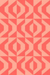 The Woven Edge Pitch Light Salmon Coral Hand-Tufted Rug manufacturer design and colour reference
