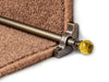 Crystal Amber Stair Rods — Antique Bronze — Reeded (manufacturer example)