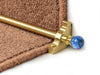 Crystal Sky Stair Rods — Satin Brass — Plain (manufacturer example)