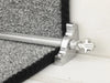 Country Bordeaux Stair Rods — Brushed Chrome — Reeded (manufacturer example)