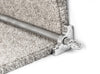 Country Sherwood Stair Rods — Brushed Chrome — Reeded (manufacturer example)