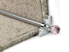 Crystal Rose Stair Rods — Chrome — Plain (manufacturer example)