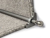 Country Balladeer Stair Rods — Pewter — Reeded (manufacturer example)