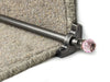 Crystal Rose Stair Rods — Pewter — Plain (manufacturer example)