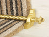 Country Bordeaux Stair Rods — Satin Brass — Spiral (manufacturer example)