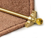 Crystal Amber Stair Rods — Satin Brass — Plain (manufacturer example)