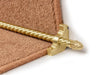 Country Sherwood Stair Rods — Satin Brass — Spiral (manufacturer example)