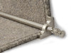 Country Arran Stair Rods — Satin Nickel — Reeded (manufacturer example)
