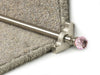 Crystal Rose Stair Rods — Satin Nickel — Plain (manufacturer example)